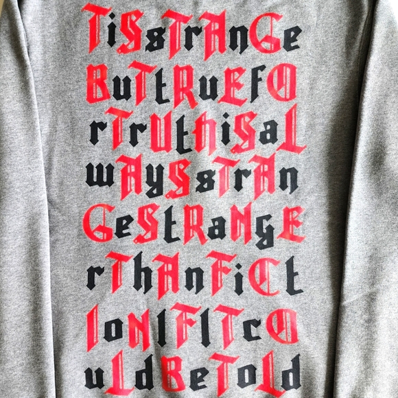 JW Anderson, Eyes Printed Hoodie, Heather Grey - Picture 5 of 11